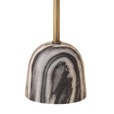 Hendrix Floor Lamp 64", Gray Marble and Patina Brass