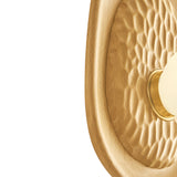 Sybella Wall Sconce 11", Beech Wood and Aged Brass