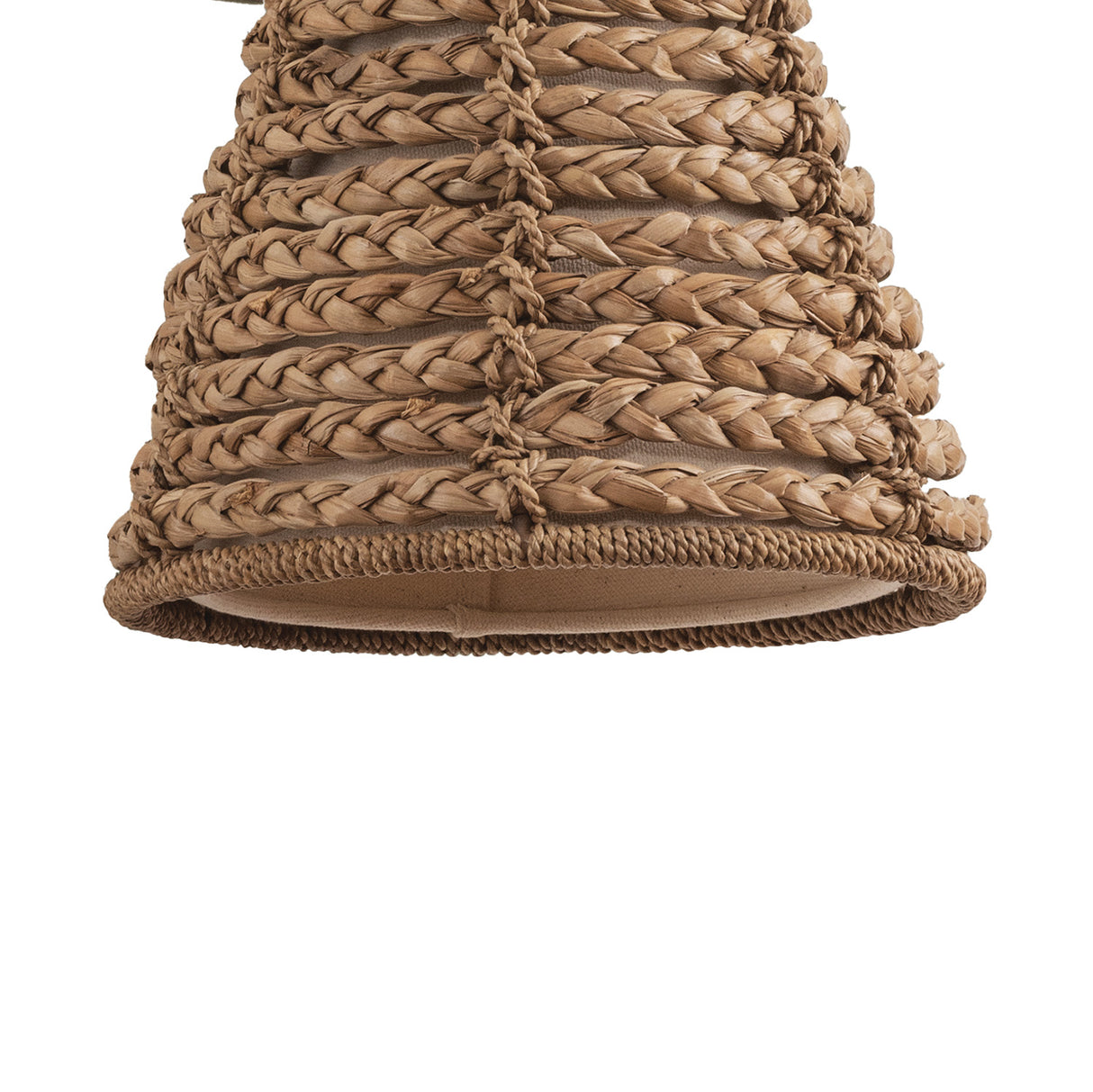 Grove Wall Sconce 11", Braided Jute and Patina Brass