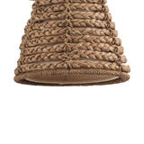 Grove Wall Sconce 11", Braided Jute and Patina Brass