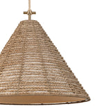 Grove Extra Large Pendant 30", Braided Jute and Patina Brass