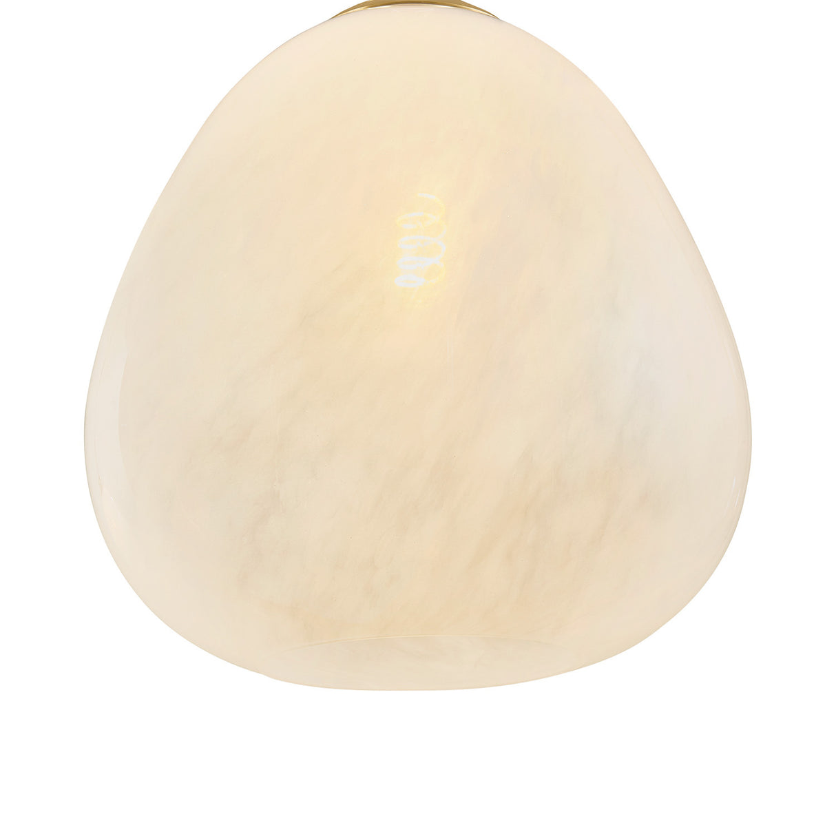 Elisha 3 Light Swag Chandelier, Cloud Glass and Aged Brass