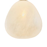 Elisha 3 Light Swag Chandelier, Cloud Glass and Aged Brass