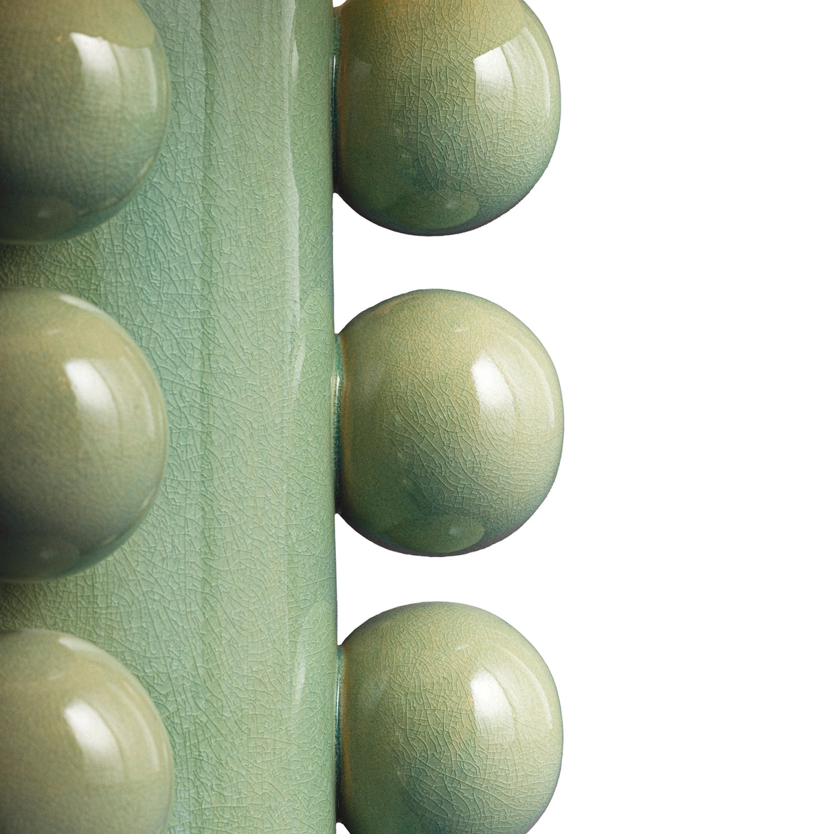 Tavia Table Lamp 26", Sage Crackle Ceramic and Aged Brass