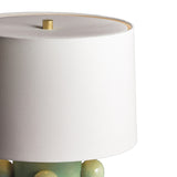 Tavia Table Lamp 26", Sage Crackle Ceramic and Aged Brass