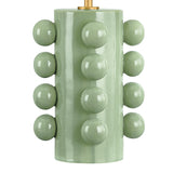 Tavia Table Lamp 26", Sage Crackle Ceramic and Aged Brass