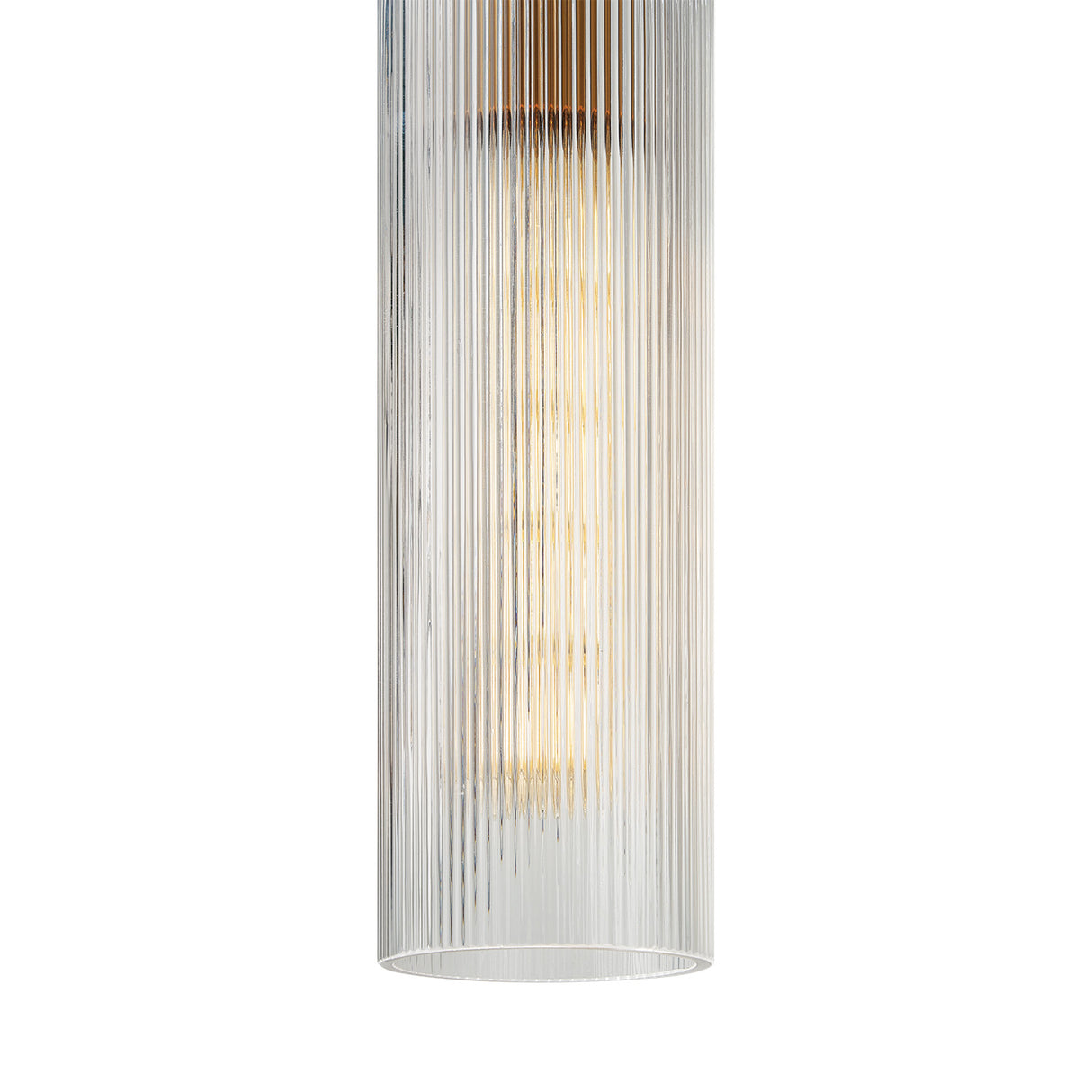 Webster Outdoor Wall Light, Large 22", Patina Brass and Clear Reeded Glass