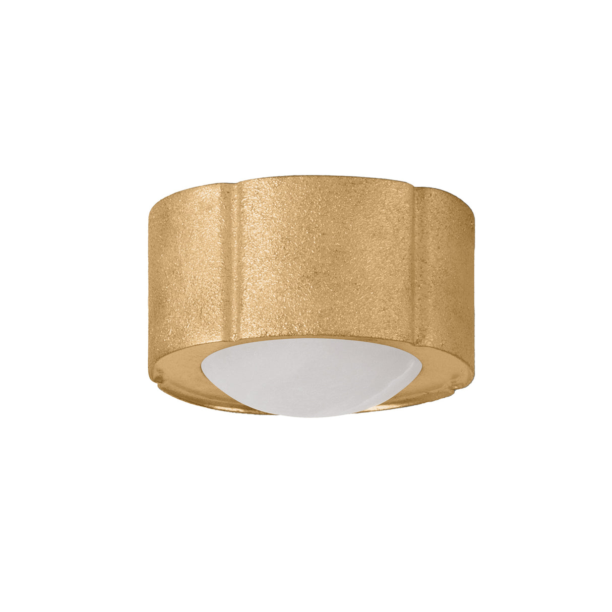 Wilona Extra Small LED Flush Mount 6", Gold Leaf and Alabaster