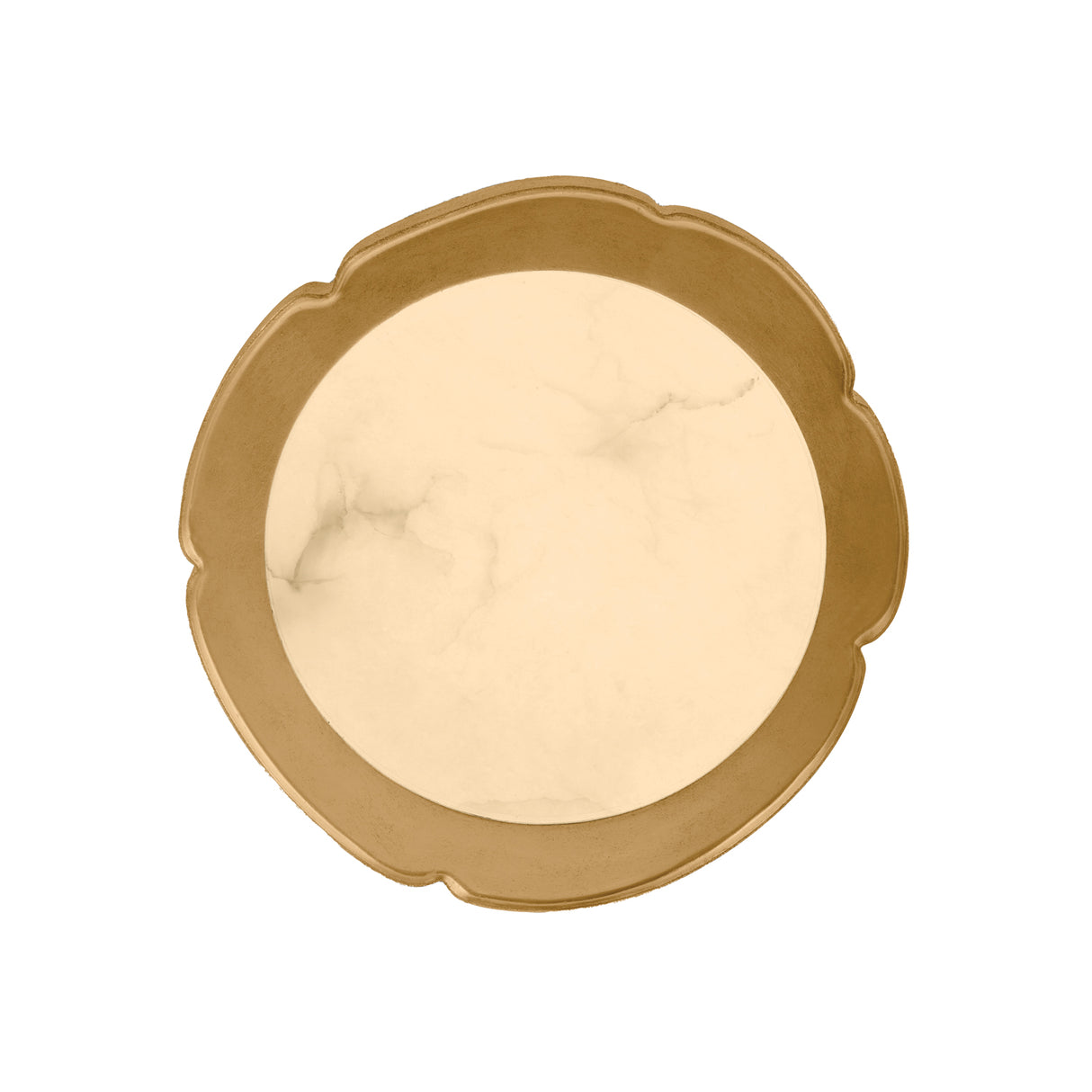 Wilona Medium LED Flush Mount 15", Gold Leaf and Alabaster
