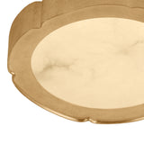 Wilona Medium LED Flush Mount 15", Gold Leaf and Alabaster