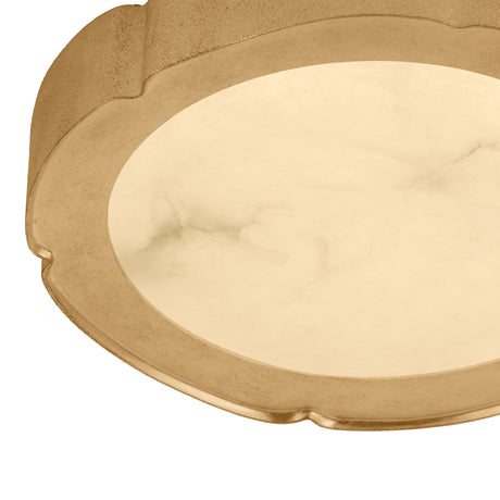 Wilona Medium LED Flush Mount 15", Gold Leaf and Alabaster