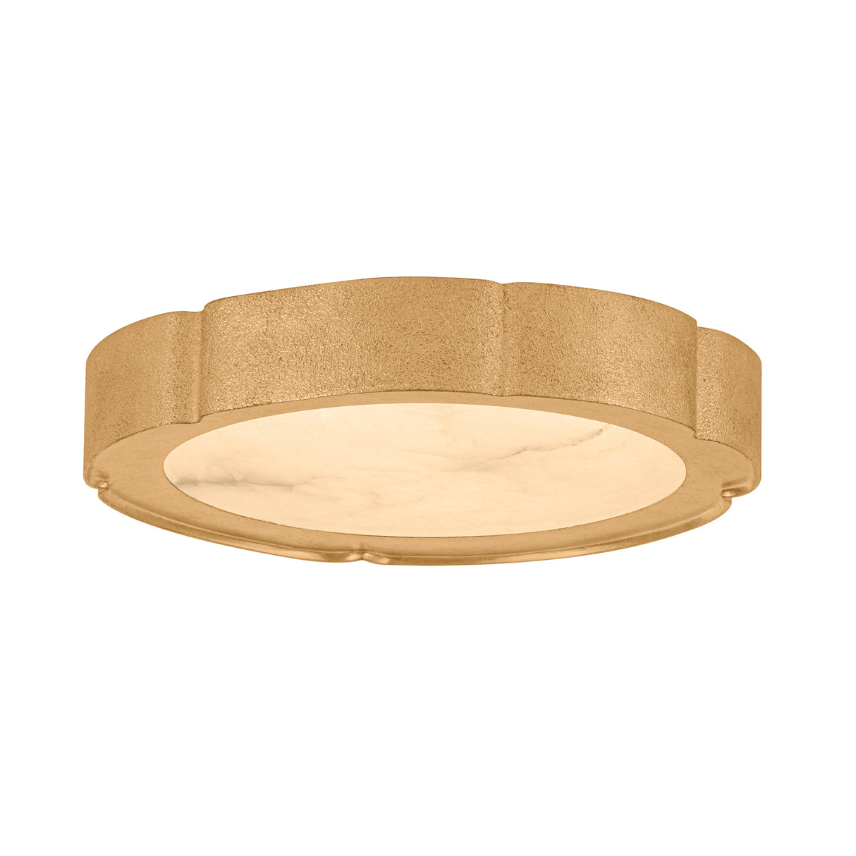 Wilona Medium LED Flush Mount 15", Gold Leaf and Alabaster