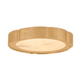 Wilona Medium LED Flush Mount 15", Gold Leaf and Alabaster