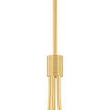 Xenia 5 Light Chandelier 56", Aged Brass and Art Glass