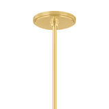 Xenia 5 Light Chandelier 56", Aged Brass and Art Glass