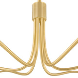 Xenia 6 Light Chandelier 72", Aged Brass and Art Glass