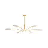 Xenia 6 Light Chandelier 72", Aged Brass and Art Glass