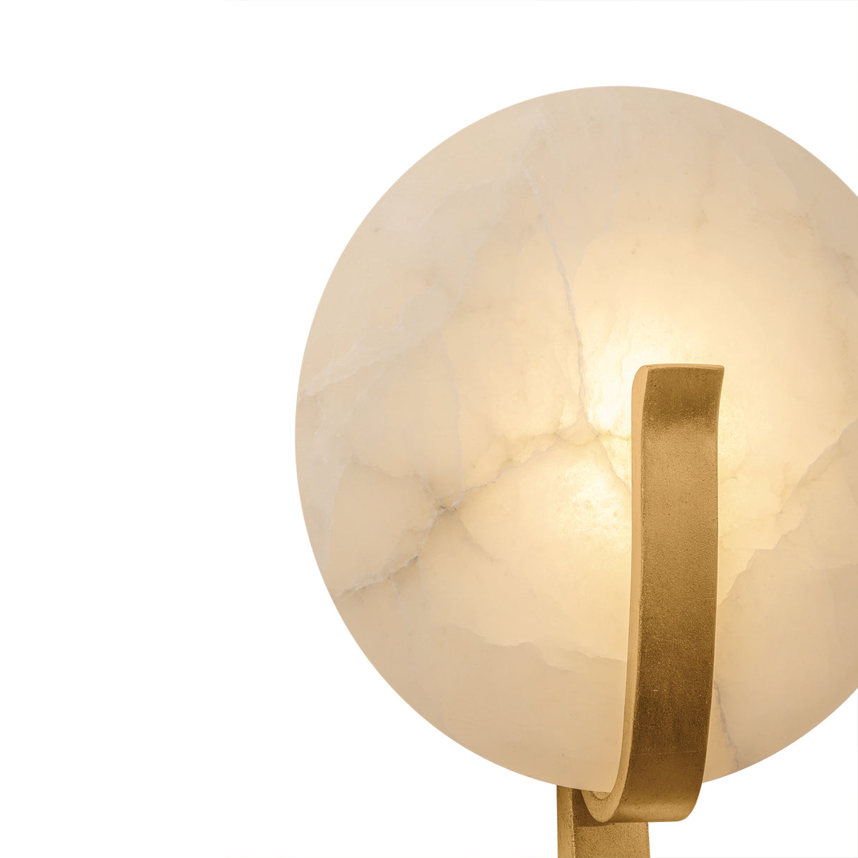 Zahara LED Wall Sconce 16", Alabaster and Gold Leaf