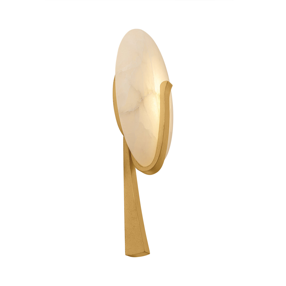 Zahara LED Wall Sconce 16", Alabaster and Gold Leaf