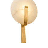 Zahara LED Wall Sconce 16", Alabaster and Gold Leaf