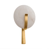 Zahara LED Wall Sconce 16", Alabaster and Gold Leaf
