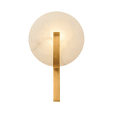 Zahara LED Wall Sconce 16", Alabaster and Gold Leaf