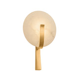 Zahara LED Wall Sconce 16", Alabaster and Gold Leaf