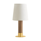 Waylen Rechargeable Table Lamp 14", Light Oak and Aged Brass