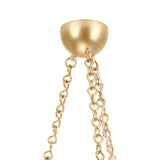 Andorra Large Chandelier 30", Natural Jute and Gold Leaf