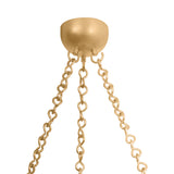 Andorra Extra Large Chandelier 44", Natural Jute and Gold Leaf