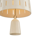 Briony Small Pendant 9", Ivory Glaze and Patina Brass