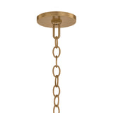 Briony Small Pendant 9", Ivory Glaze and Patina Brass