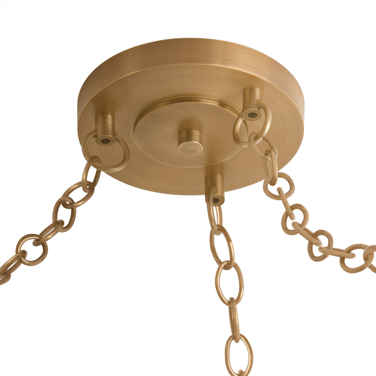 Briony 3 Light Swag Chandelier, Ivory Glaze and Patina Brass