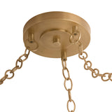 Briony 3 Light Swag Chandelier, Ivory Glaze and Patina Brass
