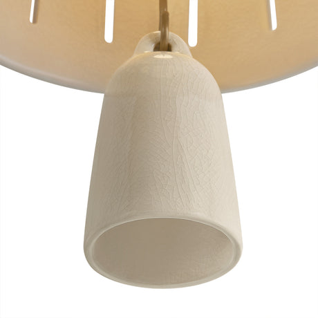Briony 5 Light Swag Chandelier, Ivory Glaze and Patina Brass