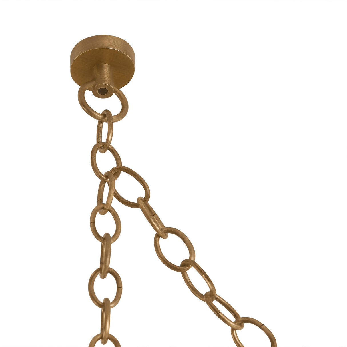 Briony 5 Light Swag Chandelier, Ivory Glaze and Patina Brass