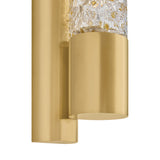 Daylin Wall Sconce 16", Vintage Brass and Amber Speckled Glass