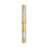Daylin Wall Sconce 24", Vintage Brass and Amber Speckled Glass