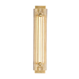 Fairfield LED Wall Sconce 27", Gold Leaf and Reeded Piastra Glass