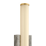 Gaven LED Wall Sconce 25", Gray Travertine and Aged Brass