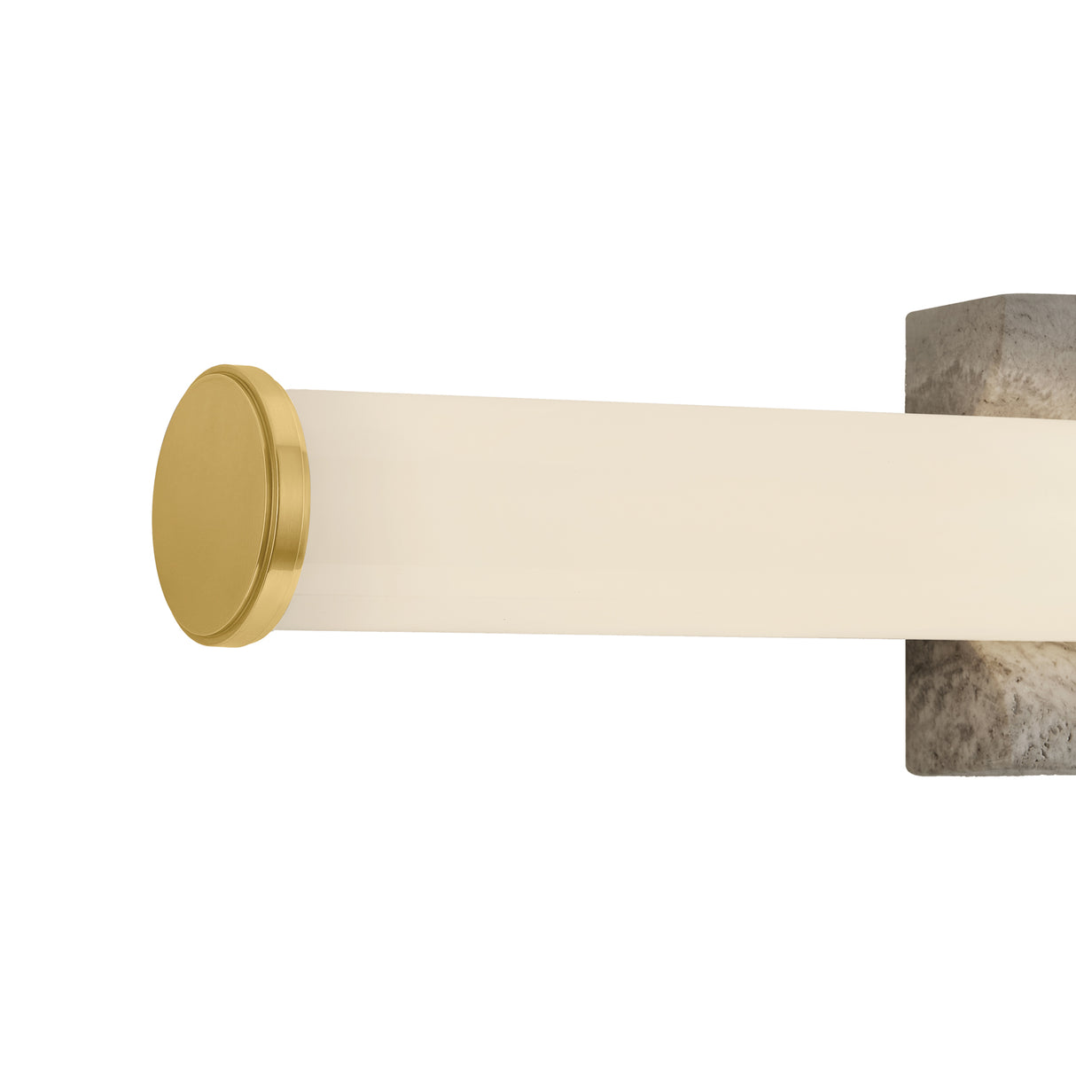 Gaven LED Wall Sconce 25", Gray Travertine and Aged Brass