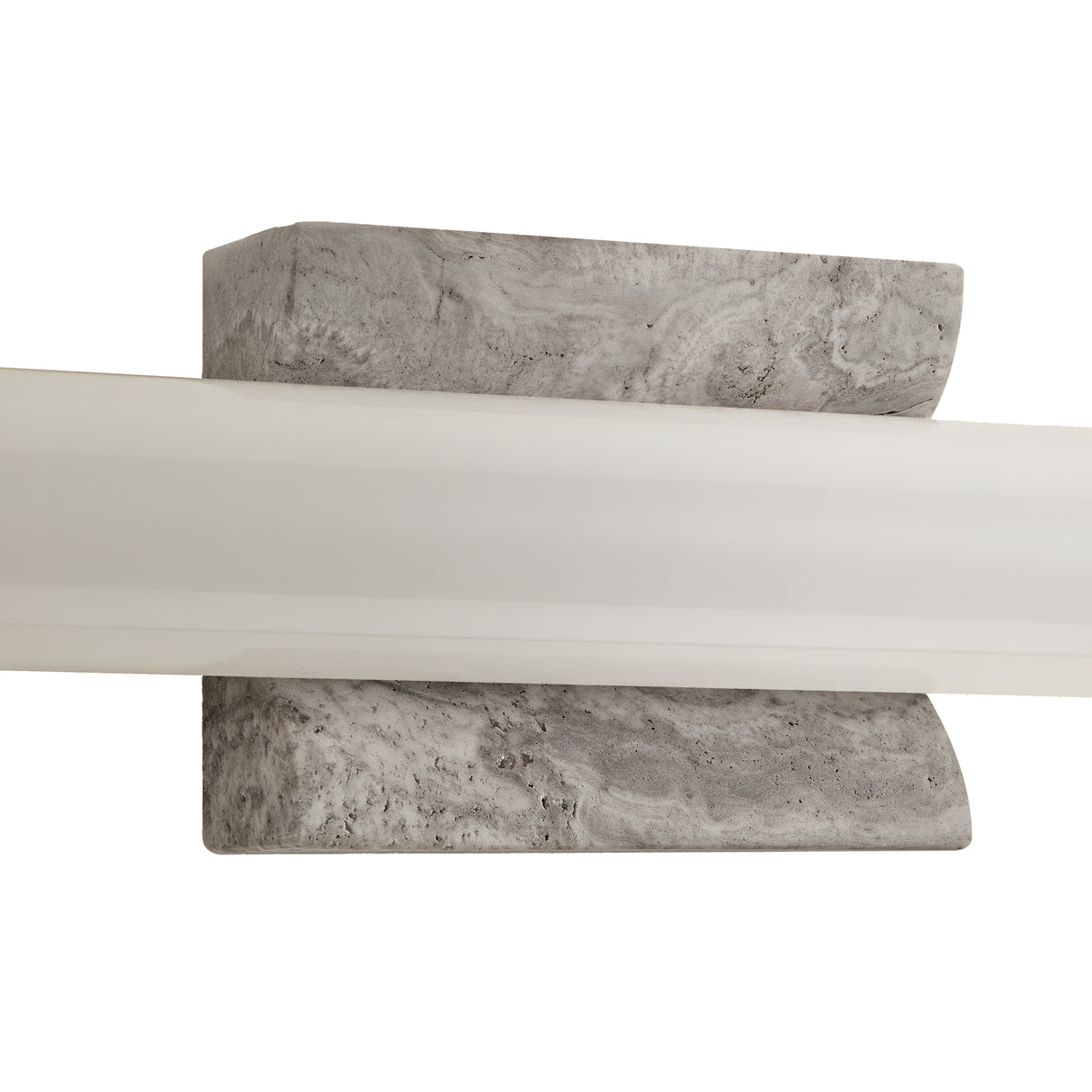Gaven LED Wall Sconce 25", Gray Travertine and Aged Brass