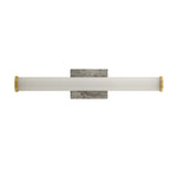 Gaven LED Wall Sconce 25", Gray Travertine and Aged Brass