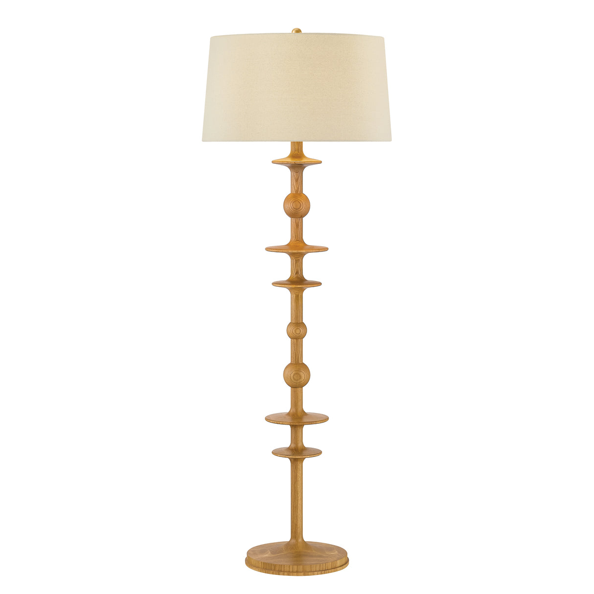 Hamish Floor Lamp 63", Natural Oak