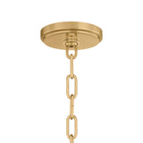 Nadira Small Pendant 11", Cream, Rattan, and Aged Brass