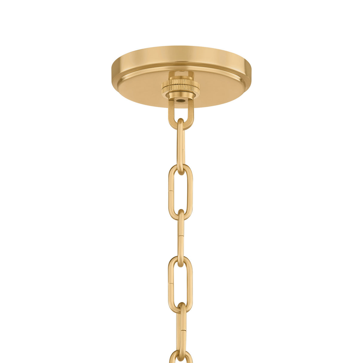Nadira Medium Pendant 16", Cream, Rattan, and Aged Brass
