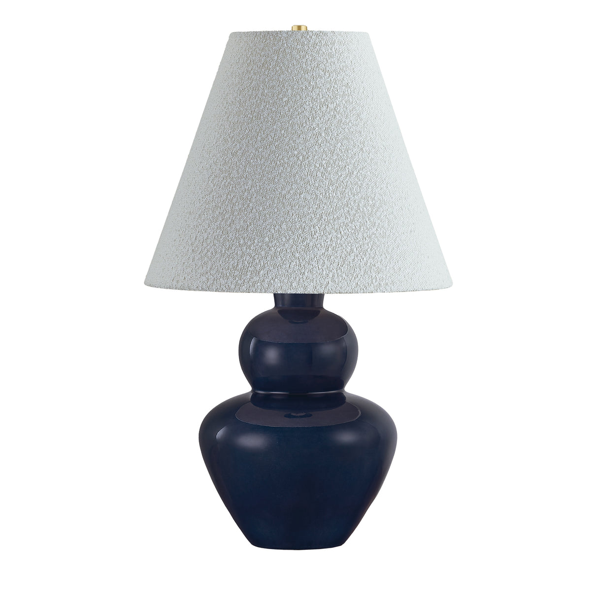 Maceo Table Lamp 33", Dark Indigo and Ivory Boucle