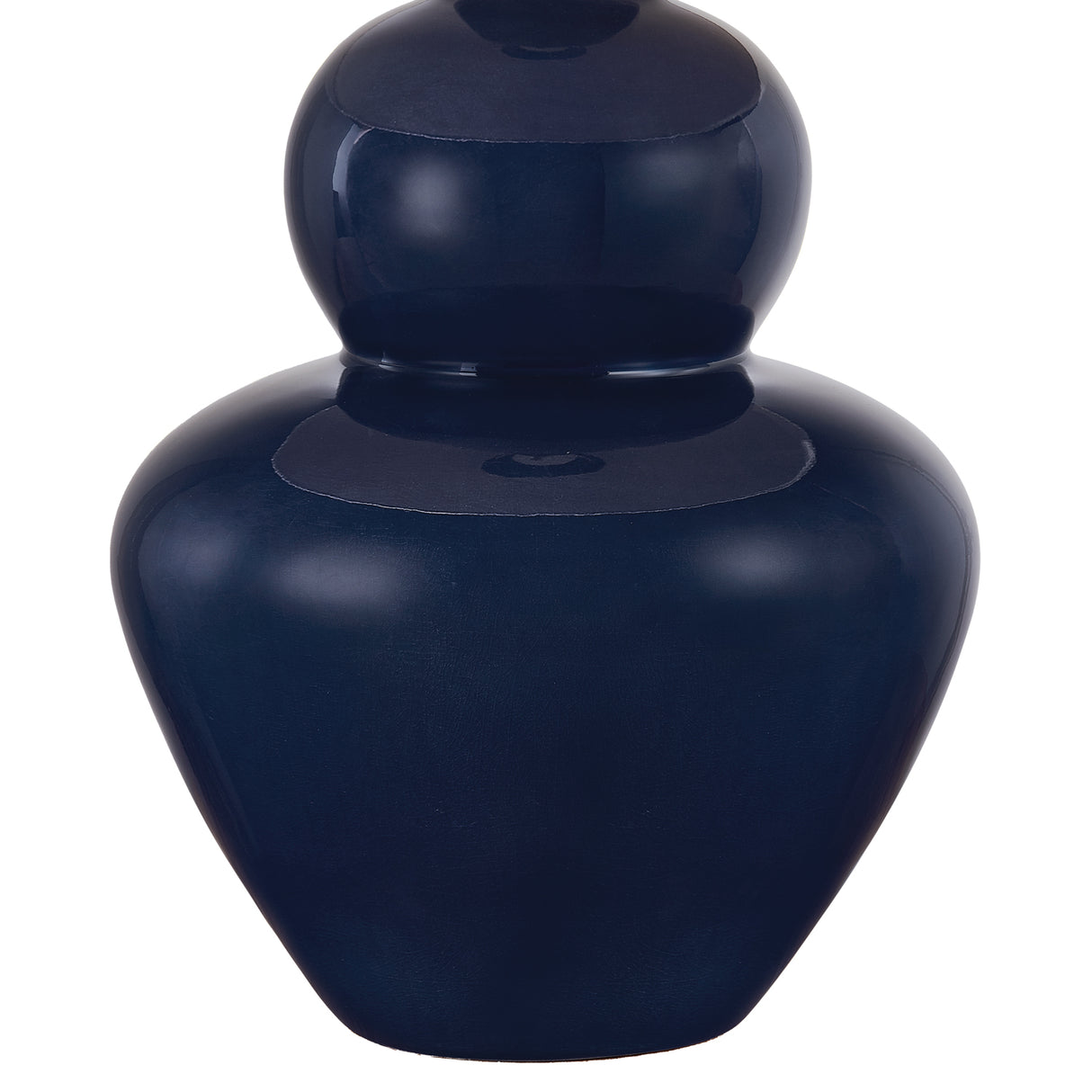 Maceo Table Lamp 33", Dark Indigo and Ivory Boucle