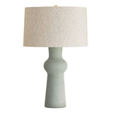 Perrin Table Lamp 30", Celadon Ceramic and Natural Linen