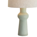 Perrin Table Lamp 30", Celadon Ceramic and Natural Linen